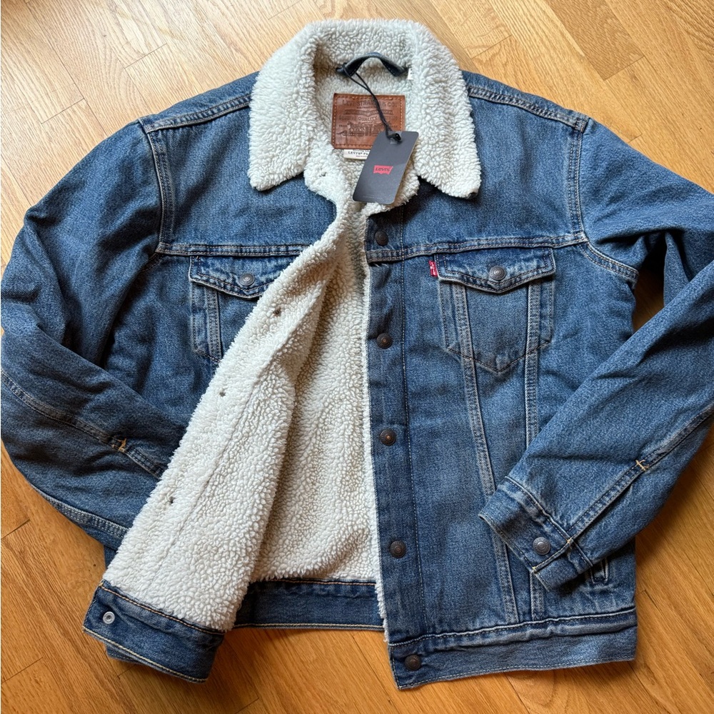 Levi's Classic Blue Sherpa-Lined Jacket